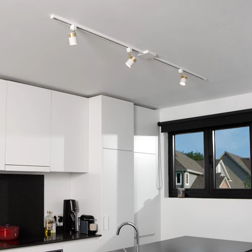 Lucide TRACK FLORIS Foco de riel - Sistema de carril monofásico / Iluminación con rieles - 1xGU10 -Blanco (Extensión) - ambiente 1